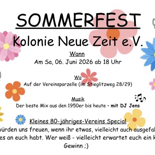 Sommerfest "Neue Zeit" 80 Jahre