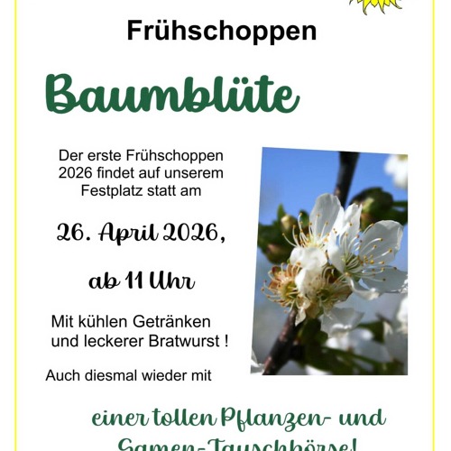 Baumbl&uuml;te, Pflanzentausch und Fr&uuml;hschoppen in der Kolonie Frohsinn e.V.