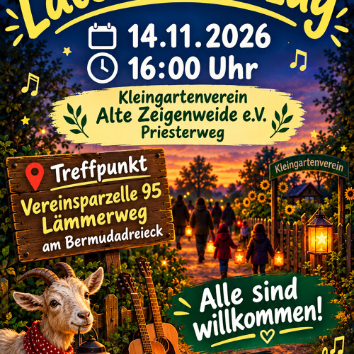 KGA Alte Ziegenweide l&auml;dt ein zum Laternenumzug