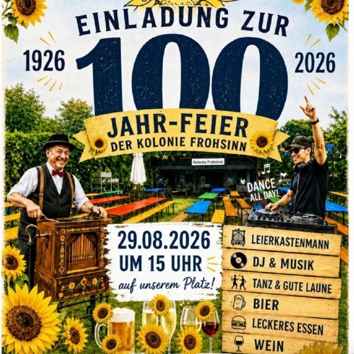 Hurra Hurra "Frohsinn" wird 100 Jahr