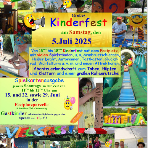 Kinderfest in der Kolonie „Grüne Aue e.V.“ am 5.7.25 ab 15 Uhr