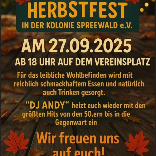 Herbstfest in der Kolonie "Spreewald"